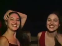 Cute brunette sisters agree to dabble in incest as they kiss multiple times for horny cameraman